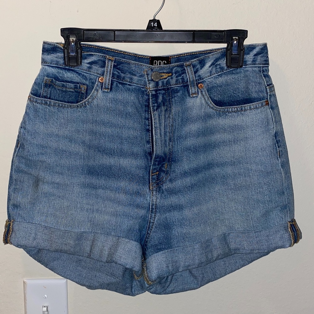 BDG high waisted denim mom short